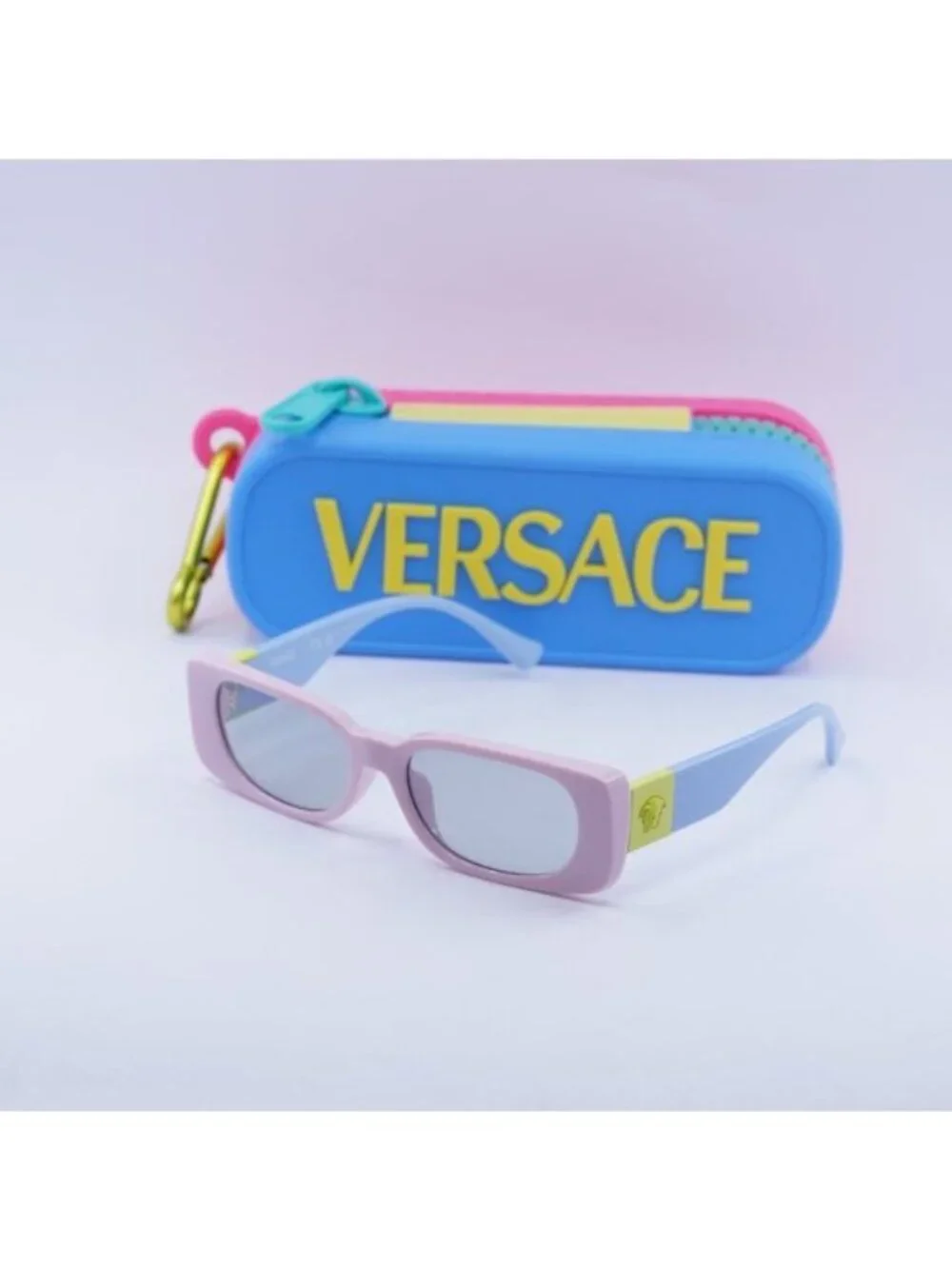 Versace Kids VK4003U 5440CV Rectangle Sunglasses - Pink/Blue/Light Grey